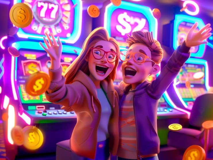 Antarmuka aplikasi retrogames menampilkan meja live-dealer blackjack dan roulette dengan opsi deposit via DANA dan OVO